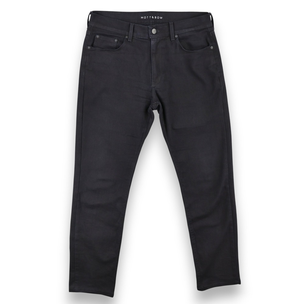 Mott & Bow Slim Fit Jeans Mens 32x32 Black Premium Stretch Denim Pants